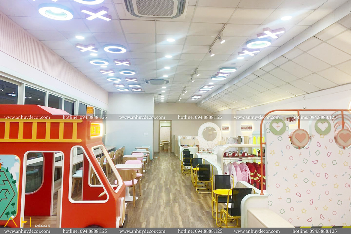Thiết Kế Thi Công Khu Vui Chơi Gold Premium Kidsplay Cafe.