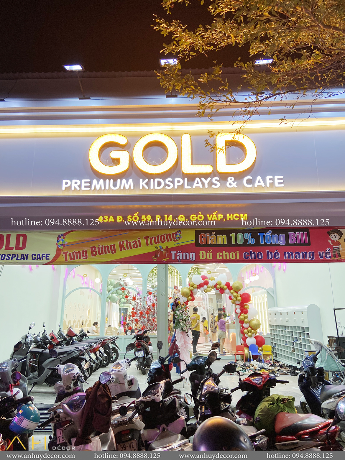 Thiết Kế Thi Công Khu Vui Chơi Gold Premium Kidsplay Cafe.