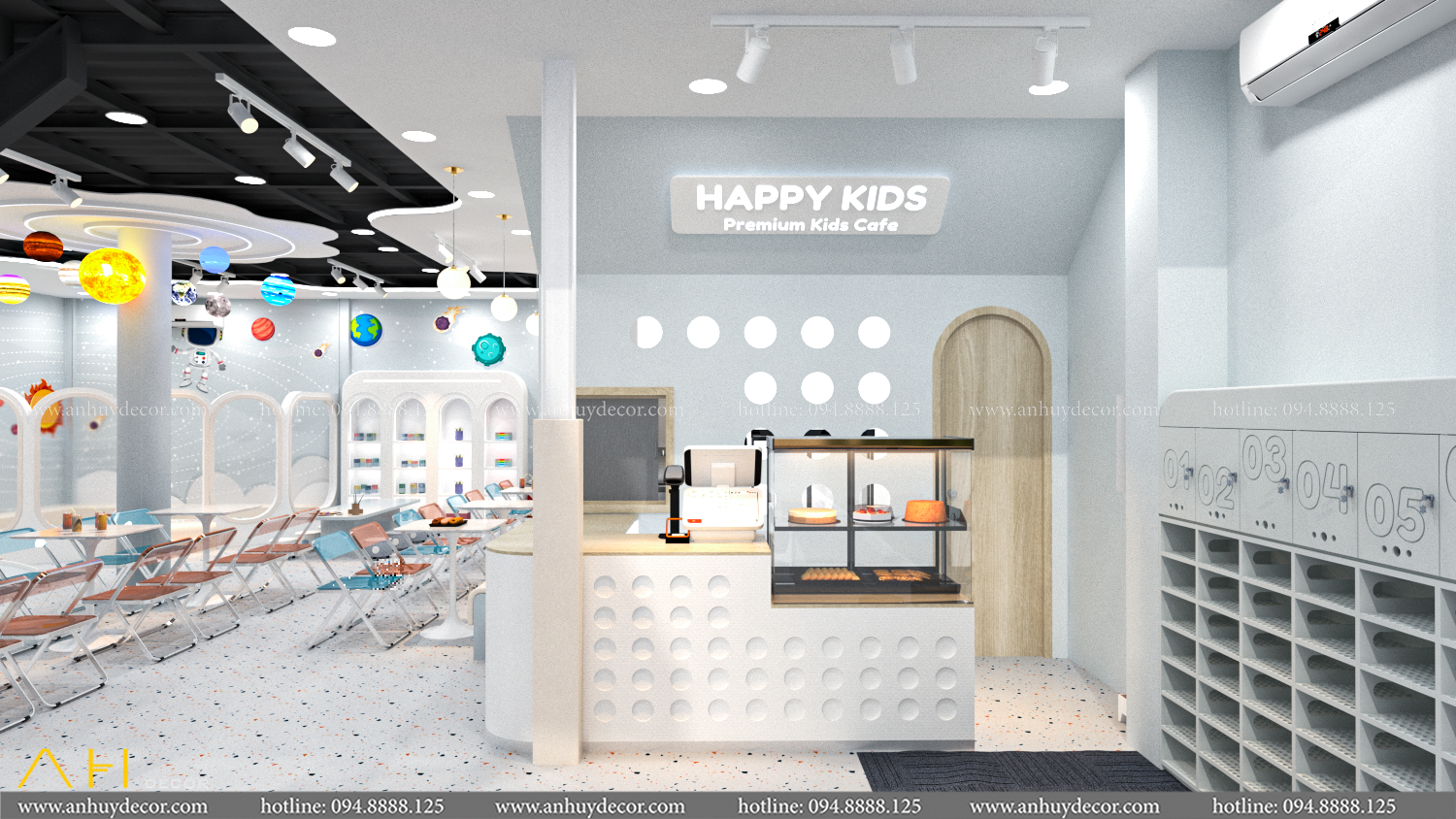 Thiết kế thi công khu vui chơi Leona Premium Kids Cafe Vũng Tàu Bởi An Huy Décor